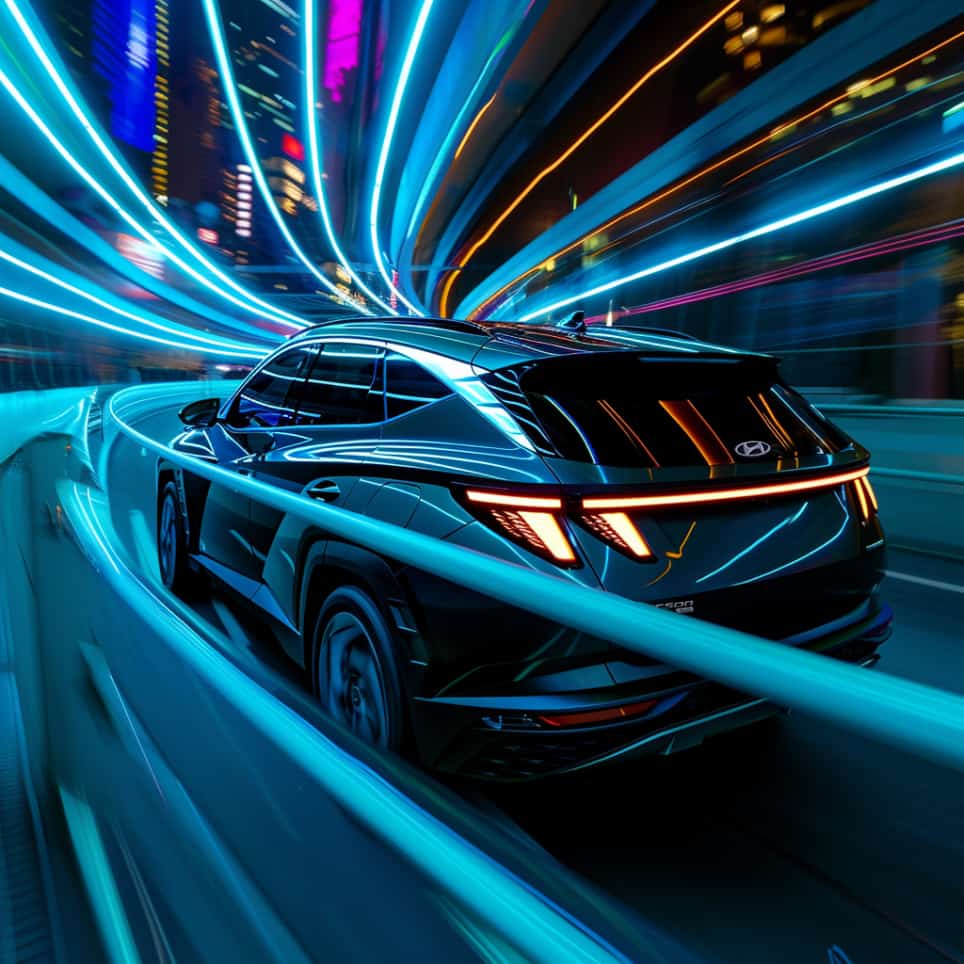 2024 Tucson Hybrid Limited on the road